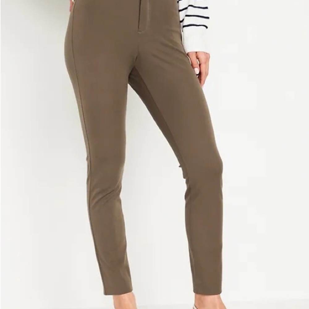 Old Navy High Waist Skinny Ankle Pants Olive Green Plus Size 28 NWT